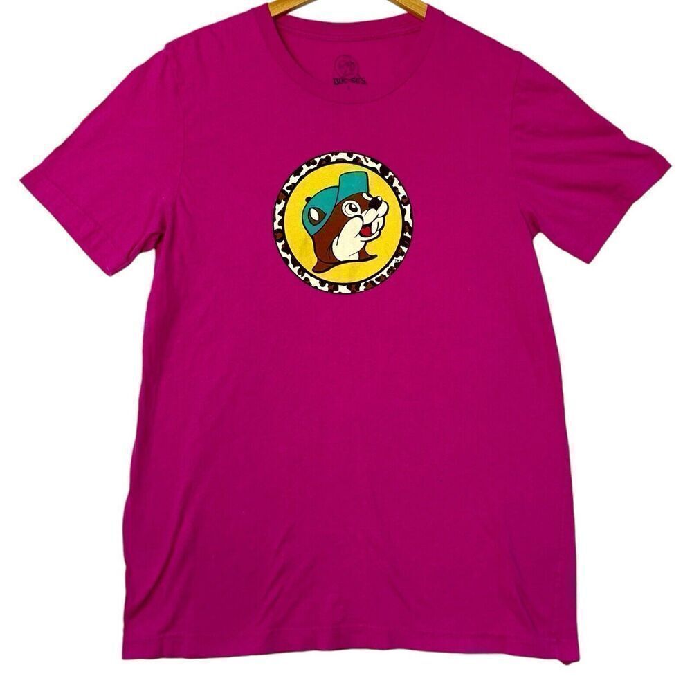 Buc-ee's T Shirt Women's L Pink Logo Graphic Tee Buc-ees Livin' My Best Life TX